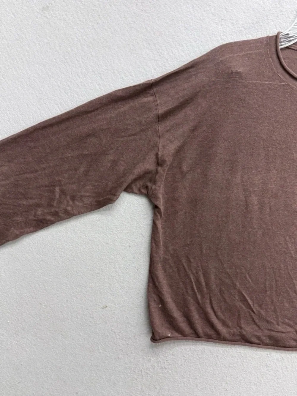 Buck Mason Brown Crewneck Long Sleeve Tee